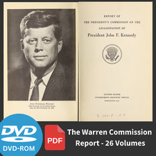 The Full Warren Commission Report-Complete 26 Volumes John F Kennedy JFK Doc DVD picture