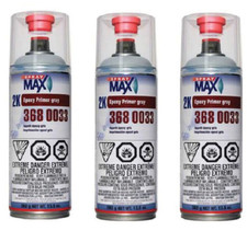 SprayMax 3680033, 2K Epoxy Rust-Cure Primer, Gray, Aerosol (3 Pack) picture
