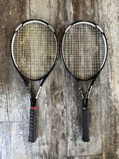2 used Prince O3 White Midplus tennis racquet picture