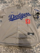 Max Muncy #13 Mens Gray Dodgers Jersey SIZE S-2XL - NEW picture