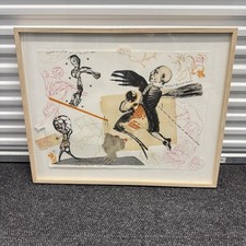 China Marks Hope and Despair Greet the New Century 1990 Lithograph Mixed Media picture