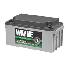 WAYNE WSB1275-75Ah Maintenance-Free Battery - Recommended for Wayne ESP25n, picture