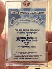 2026 Topps Pristine Munetaka Murakami Pristine Autograph Rookie Card Redemption  picture