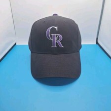 Genuine Merchandise Colorado Rockies Black Strapback Hat Cap 100% Cotton  picture