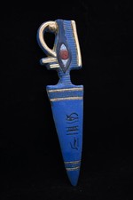 Rare Authentic Ancient Egyptian Antiquities Eye of Horus Blue dagger Egyptian BC picture