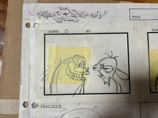 Nickelodeon The Ren & Stimpy Show 1990s Spümcø Storyboard 6 Pages / Cert Of Auth picture