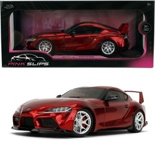 Pink Slips - 1:18 Toyota Supra MK5 Diecast Car (Candy Red) [New Toy] Toy Car picture