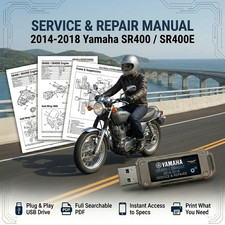 YAMAHA SR400 SR400E 2014 2015 2016 2017 2018 SERVICE REPAIR SHOP MANUAL USB picture