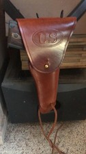 M1911 .45 Leather Hip Holster Brown M1916 Military Style Belt Holster Pouch picture