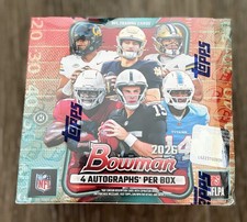 2026 Bowman Football Jumbo Box 4 Autographs 12 Packs Topps NEW Factory Sealed picture