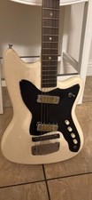Vintage 60s Harmony Silhouette Bobkat H15 Project Player Guitar Gold Foils USA picture