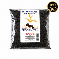 Moose Lake Wild Rice Minnesota Cultivated Black Rice 16 oz 1 lb Hand Harvested picture
