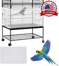 Atrapa Semillas para Jaula de Pajaro Red Ajustable Loro Periquito Arara Blanco picture