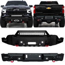 Vijay For 2022-2026 Chevy Silverado 1500 Front/Rear Bumper W/Winch Plate&Lights picture