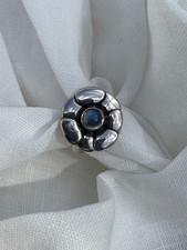 Georg Jensen #36 Moonlight Blossom Sterling Silver Moonstone Ring Size 50 picture