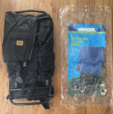 Vintage Aluminum Frame Hiking Backpack Wenzel Camping Bag - Black - N.O.S. picture