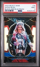 PSA 9 Alexa Bliss 2023 Panini Select #36 Black & Blue Prizm /49 - None Higher picture