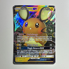 Pokemon TCG Dedenne GX 57/214 SM Unbroken Bonds Full Art Holo UR Eng 2019 picture