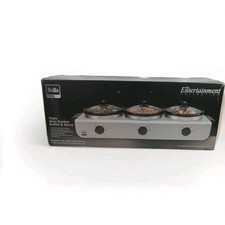 buffet Bella Pro 3 burner portable electric cook top stainless steel..........C2 picture