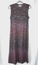 NEW Prologue Women's Sleeveless Marled Knit Maxi Dress Stretch Medium Puple Wine picture