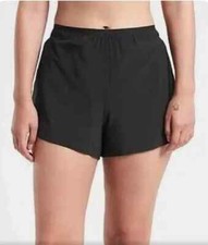 NWOT Athleta Shorts Womens MEDIUM 30x3 Interval Run Brief Lined Black NO TAGS picture