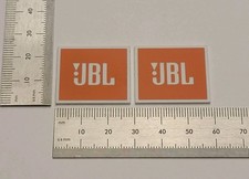 JBL Speaker Badge Logo Emblem Premium 3D Orange And White Pair picture