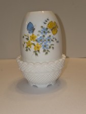 Vintage Antique FENTON butterfly Fairylamp Handpainted And Signed picture