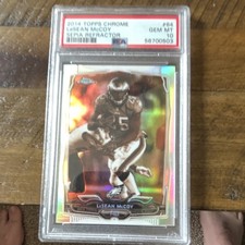 Topps 2014 Chrome LeSean McCoy Eagles #64 Sepia Refractor /99 PSA 10 picture