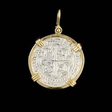 Atocha Sunken Treasure Jewelry - Medium Pieces of 8 Silver Coin Pendant picture