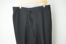 Corneliani Master Solid Black 100% Wool Dress Pants Sz 52R EU BRAND NEW picture