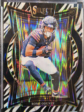 Panini 2024 Select Concourse Rome Odunze #3 Zebra Prizm RC Chicago Bears picture
