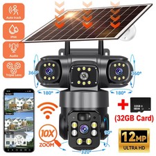12MP Camara De Seguridad Solar Inalambricas Para Exterior Con Vision Nocturna US picture
