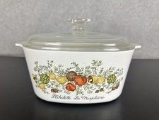 Corning Ware Spice of Life A-3-B 3 Quart Casserole Dish With Lid Vintage 70s picture