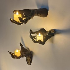 Halloween Decorations, Pack of 3 Wall Mounted Creepy Reaching Hands with Lighted picture