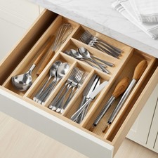 Hold Everything Expandable In-Drawer Organizer Deep & Narrow Color Ashwood NEW picture