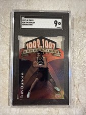 TIM DUNCAN 1997-98 Topps Generations #G28 San Antonio Spurs Rookie RC Sgc 9 Mint picture