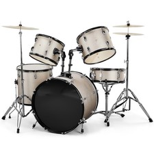 5-Piece Complete Full Size Pro Adult Drum Set Kit with Genuine Remo Heads picture