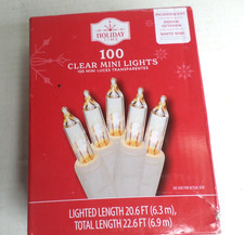 Holiday Time 100 Indoor/Outdoor Clear Mini Lights (White Wire) picture