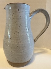 Vintage Large 8” Roger Jacques Grès Puisaye Handled Pitcher French Pottery picture
