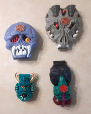 Vintage Mighty Max Lot Sea Squirm Wolfship 7 Squishes Fly Skull Dungeon 1990s picture