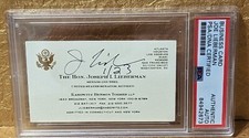 Senator Joseph Lieberman PSA/DNA Autograph Signed Business Card picture