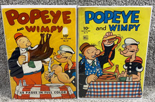 Four Color #17 & #70 (Popeye and Wimpy) Golden Age Dell Nice Copies 1943/45 picture