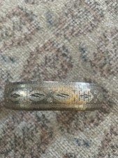 Vintage Etched Mexican Silver Bracelet With Clasp 7.5 Inches Long picture