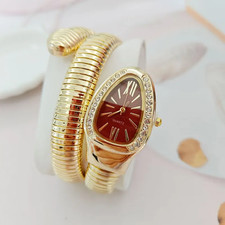 New Snake Diamond Women's Watch Personalized Fashion Wrapped Women's Quartz-Red picture