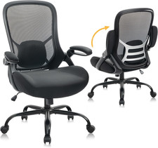 400Lb Office Chair Big and Tall,Desk Chair with Lumbar Support,Black picture