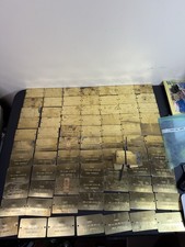 Vintage Lot 95 Brass Industrial Electrical Power Tags Plates Steampunk Hardware picture