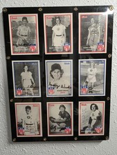 VintageLarryFritsch AAGPBL 9-Card Signed Display Lot All-American Girls Baseball picture