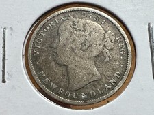1888 NEWFOUNDLAND CANADA SILVER 20 CENTS SCARCE COIN picture