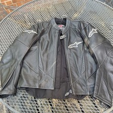 Alpinestars Stage motorcycle perf Leather Jacket armor Large riding icon street picture