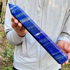1.86LB Large Natural lapis lazuli crystal obelisk quartz crystal energy column picture